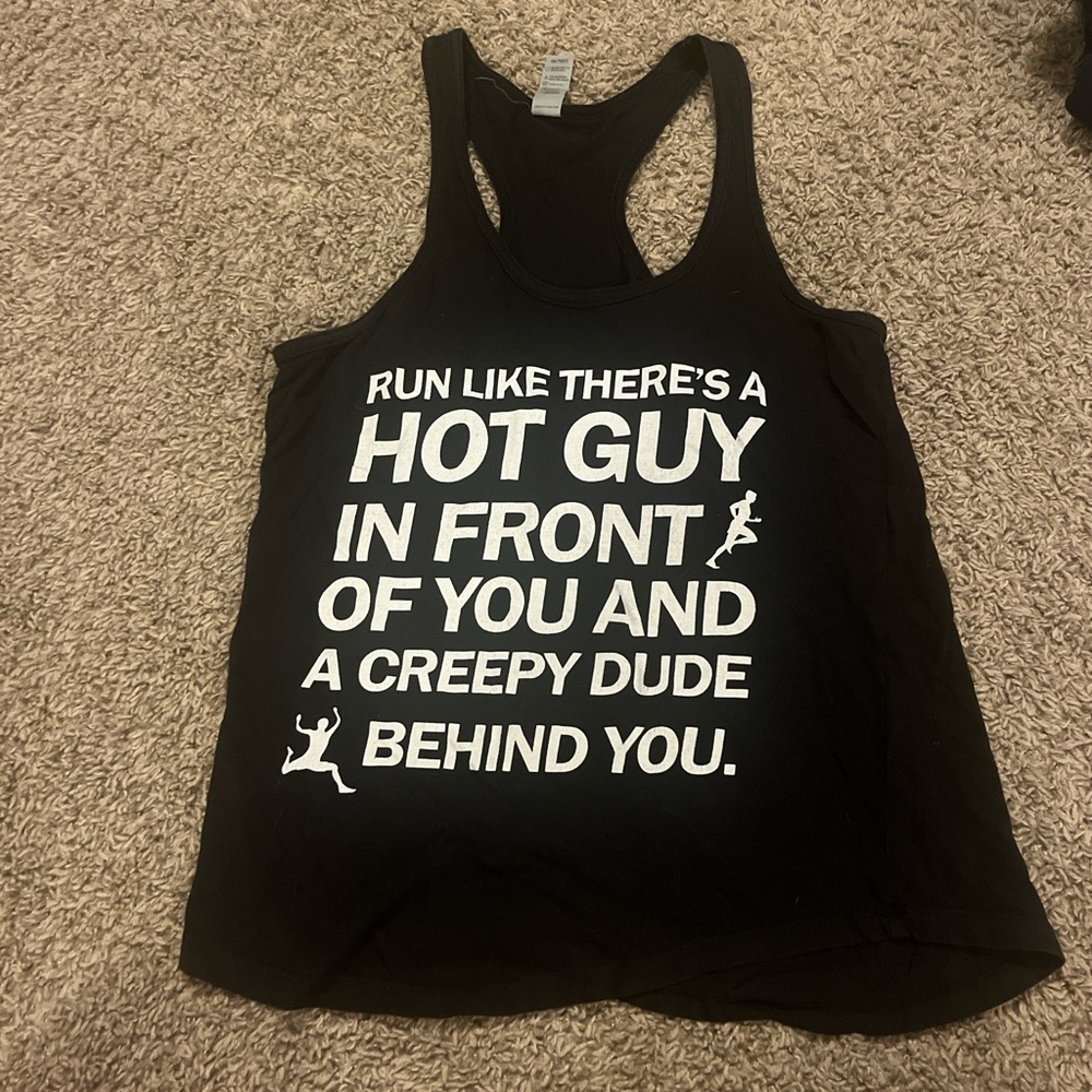 Black Women's Tank Top with Motivational Print